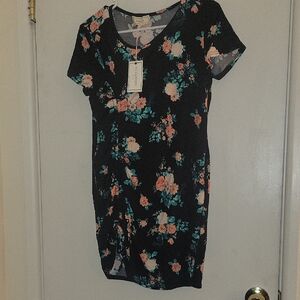 Elegant Black Floral Mini Dress